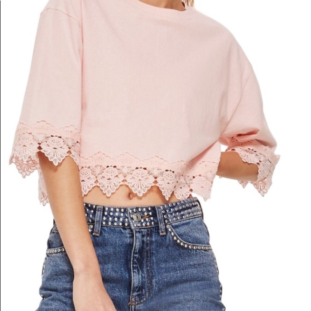 NWT Topshop lacy crop